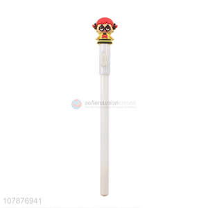 Yiwu wholesale cartoon plastic signature pen with lid ballpoint pen