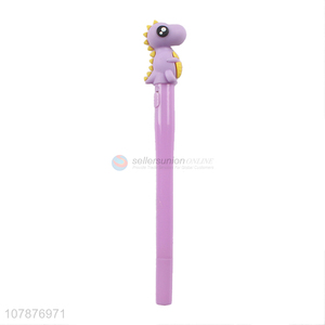 Good price purple pen cartoon dinosaur plastic ballpoint pen