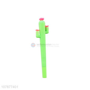 New design green 3D cactus pen plastic signature pen wholesale