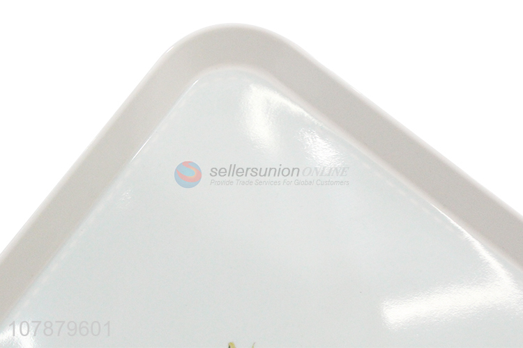 Good quality food grade resuable melamine serving tray breakfaset trays