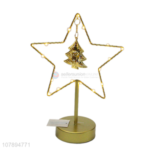 High quality iron art and crafts star shaped led Christmas night lamps