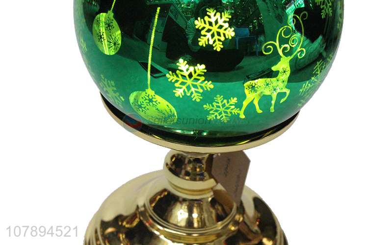 New arrival Christmas reindeer pattern glass ball lamp festive ornaments