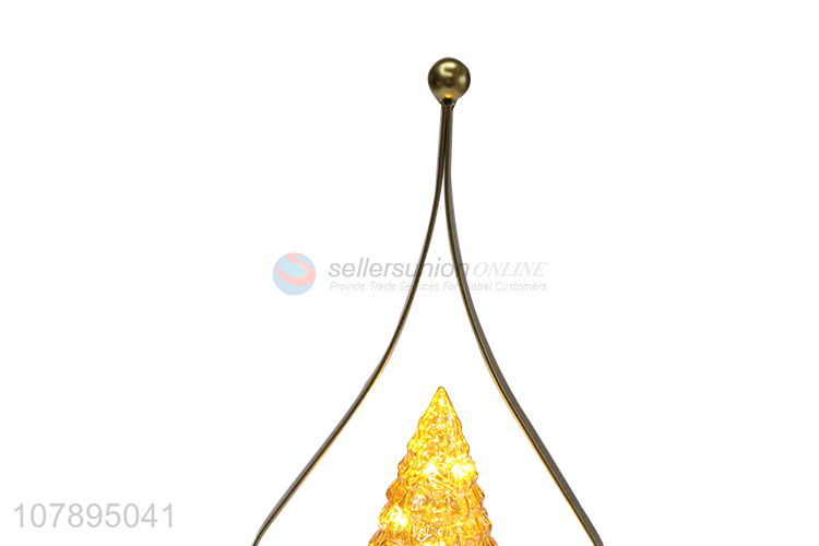 New product decorative iron art led Christmas table light Xmas desk lamp