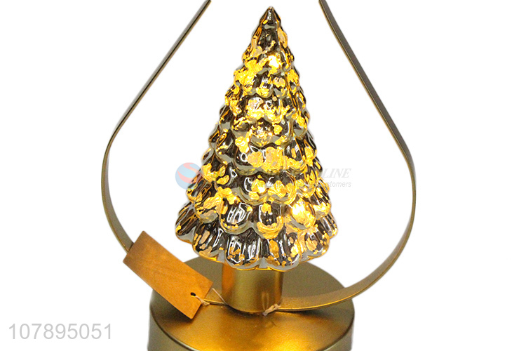 China factory metal art led Christmas desk lamp novelty night lights