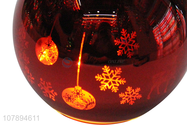 Latest arrival Christmas reindeer pattern glass ball lamp for home decor