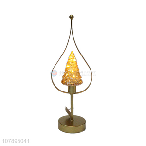 New product decorative iron art led Christmas table light Xmas desk lamp