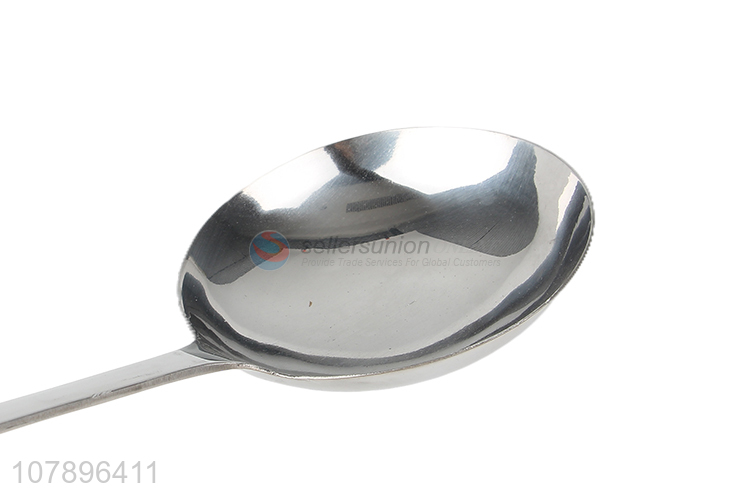 Yiwu factory silver stainless steel food-grade soup spoon