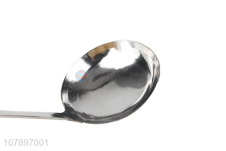 Hot selling silver spoon stainless steel hot pot soup ladle