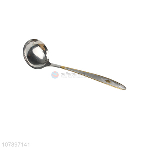 High quality silver stainless steel long handle hot pot spoon