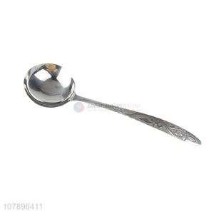 Yiwu factory silver stainless steel food-grade soup spoon