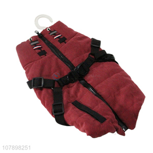 Wholesale solid color adjustable <em>dog</em> <em>harness</em> clothes <em>dog</em> winter jackets