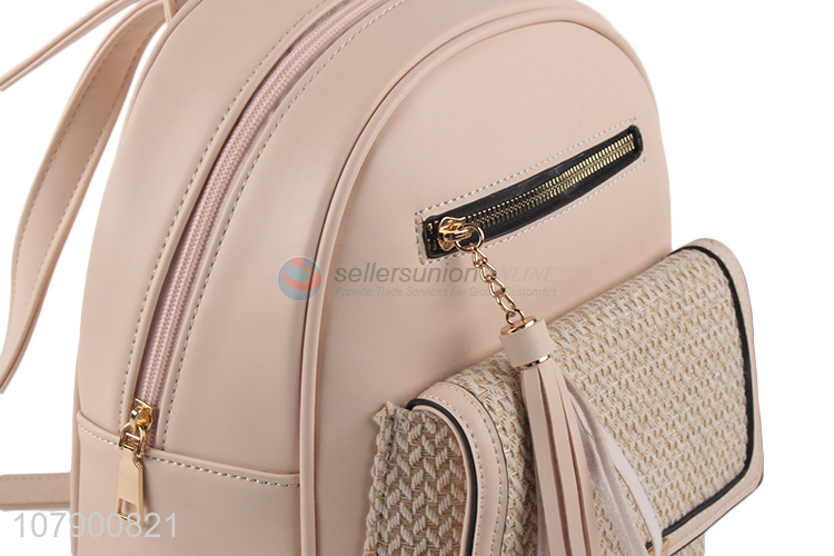 Fashion Leather Leisure Backpacks Modern Shoulders Bag For Lady And Girls