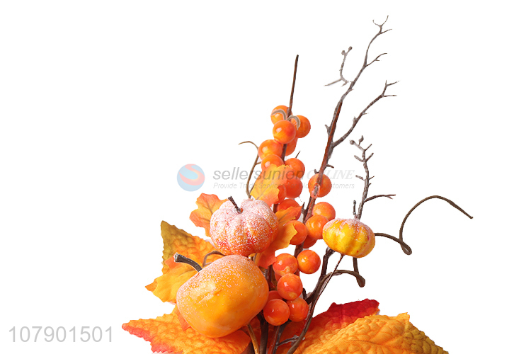 New product autumn harvest artificial pumpkins fall leaves home decoration