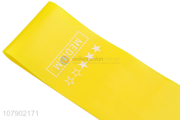 Good quality 5 colors yoga fitness elastic natural latex resistance bands