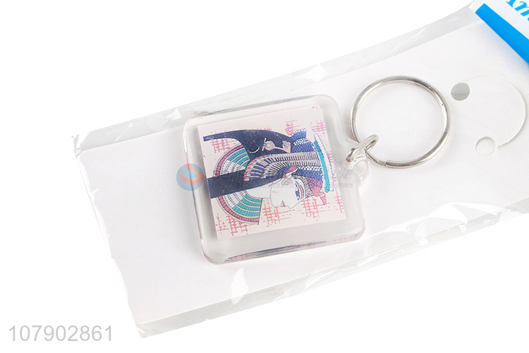 Cool Printing Acrylic Tag Key Chain Fashion Keychain