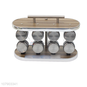 Best selling durable stainless steel spice rack with spice bottle set