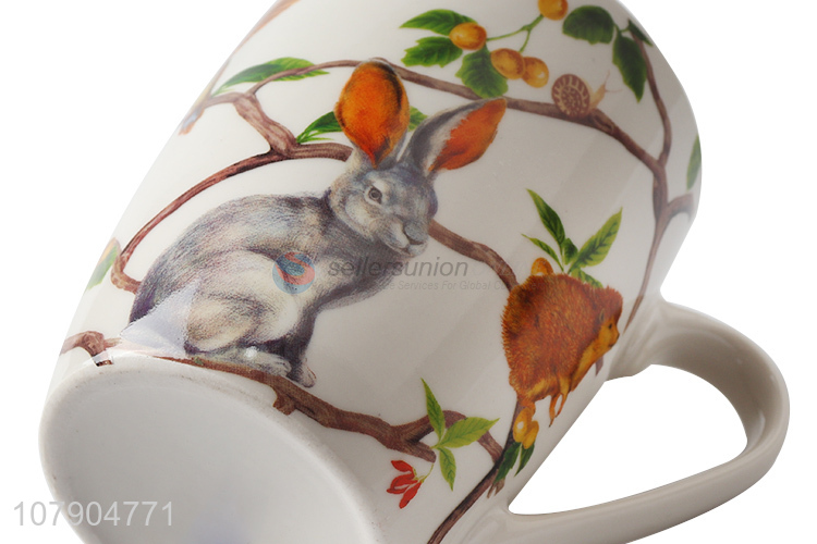 New Arrival Fashion Printing Ceramic Mug Water Cup With Handle