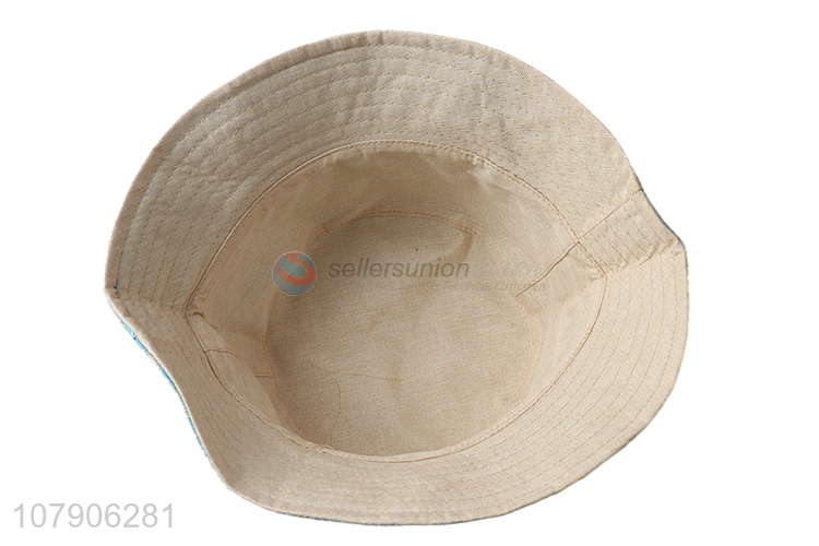 China factory trendy summer glitter double-sided floppy bucket cap hat