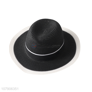 Online wholesale women wide brim panama sun hat summer beach straw hat