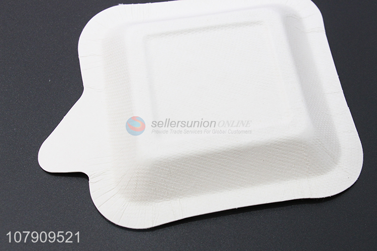High quality white disposable lunch box takeaway plate