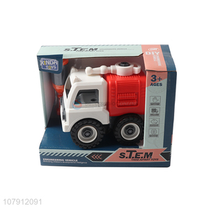 Factory price car model toy disassembly fire fighting truck toy for kids