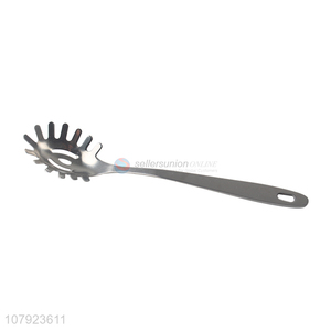 Custom logo stainless steel spaghetti spatula slotted spaghetti server for kitchen