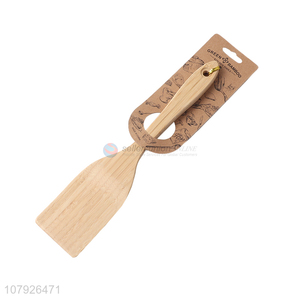 Hot selling kitchen tools biodegradable wooden frying turner fish steak spatula