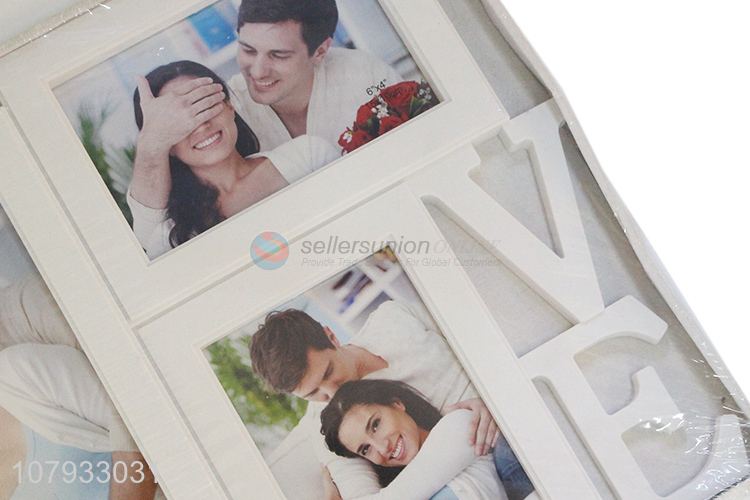 Best quality plastic three openings family combination photo frame for sale