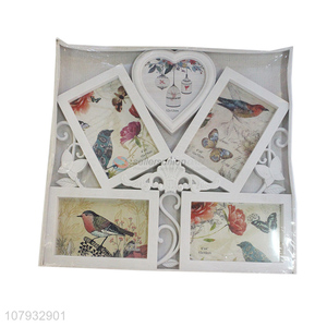 Online wholesale home decoration plastic photo frame with five openings