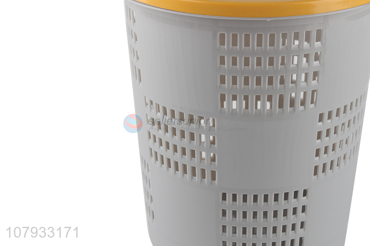 Factory direct sale gray plastic hollow trash bin universal wastebasket