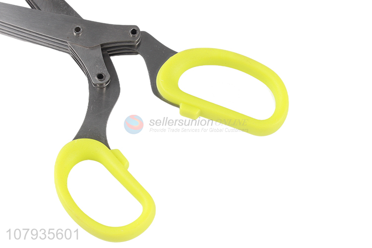 New product 5-blade stainless steel kitchen scissors green onion shear herb cutter