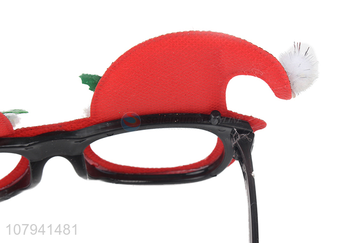 Cute Design Christmas Hat Glasses Christmas Decoration Glasses