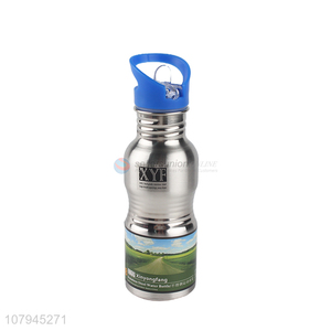 Custom Stainless Steel Water Bottle With Straw And Handle