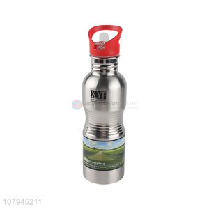 Unique Design Fashion Stainless Steel Water Bottle With Straw