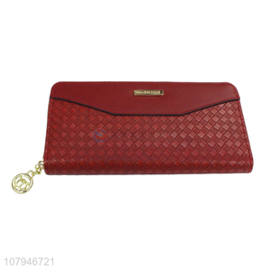 Best price simple design portable long zipper <em>wallet</em> for women