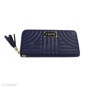 Online wholesale durable fashion lady long <em>wallet</em> with zipper