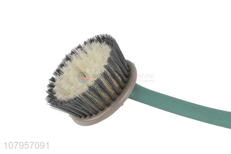 High quality green hanging plastic pot brush kitchen cleaning brush