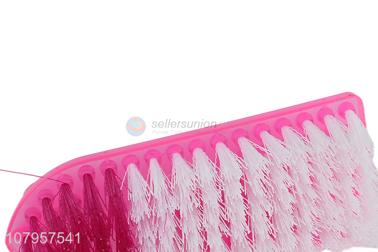 Hot sale rose red plastic laundry brush clothes cleaning brush