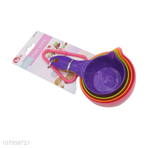 Factory direct sale multicolor food-grade plastic measuring cups