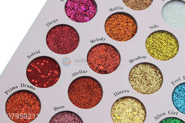 New arrival glitter shimmer blendable 30 colors eyeshadow palette