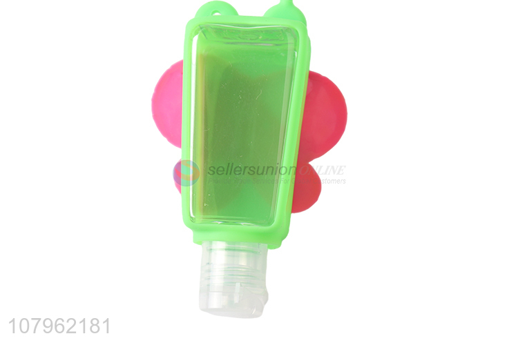 Good quality empty cartoon hand sanitizer bottle holder for backpack