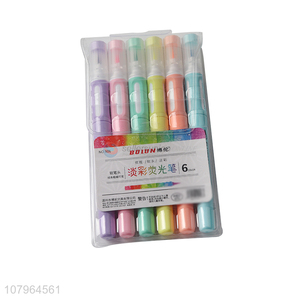 Factory Direct Sale Multicolor Highlighter Marker Pen for Students