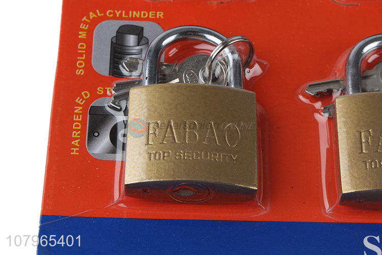 Yiwu wholesale iron imitation copper combination padlock set