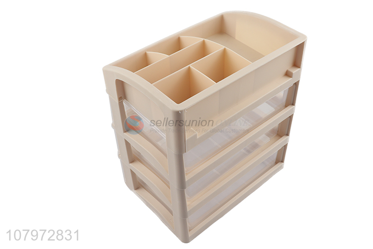 New arrival multifunction 3 layers plastic desk drawer plastic storage box