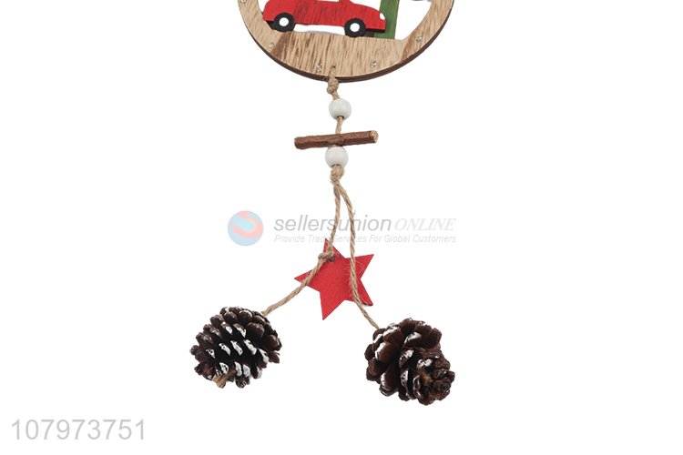 China supplier hanging wooden Christmas ornament for Christmas indoor decoration