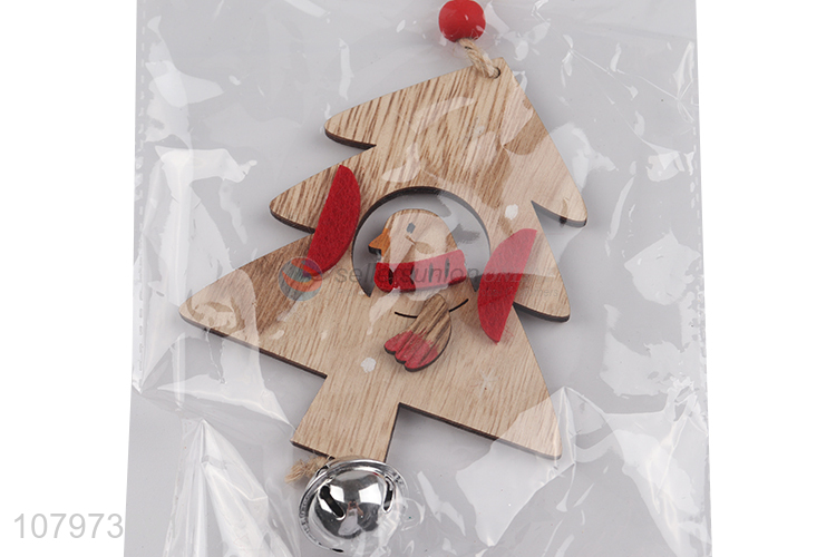 High quality Christmas tree shape hanging wooden pendant ornament wooden crafts