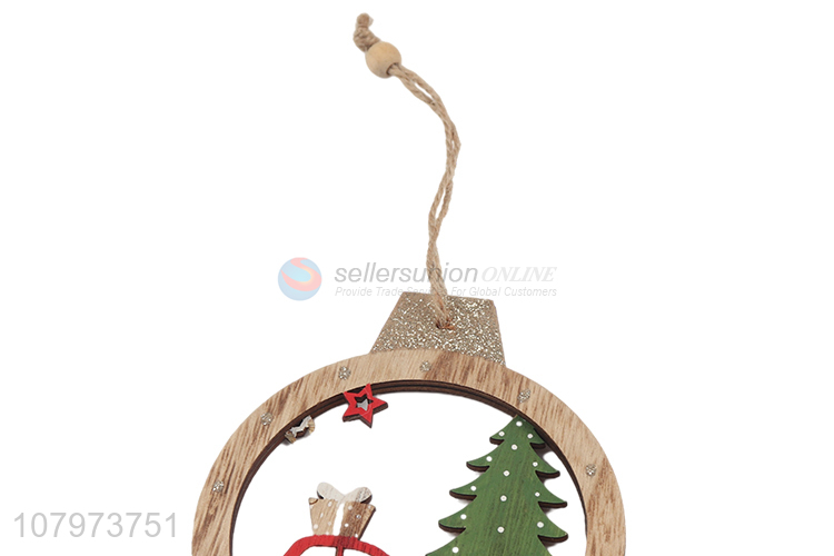 China supplier hanging wooden Christmas ornament for Christmas indoor decoration