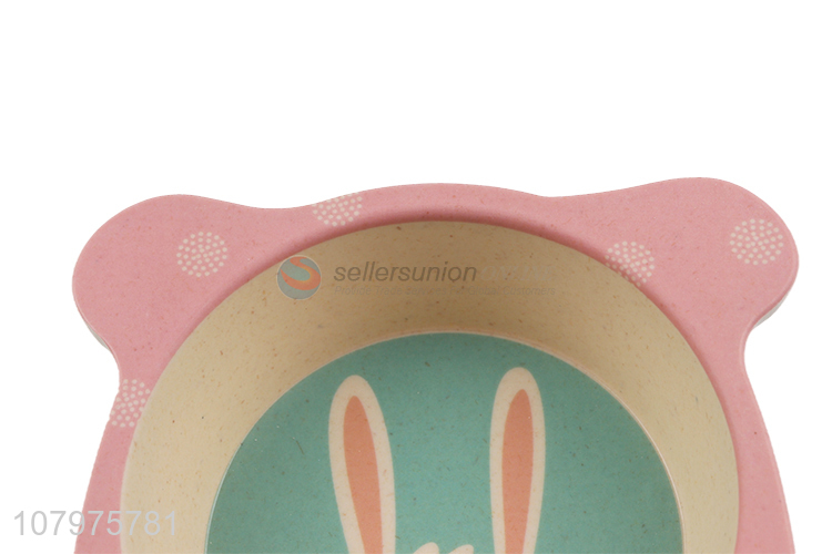 Cute Design Cartoon Pattern Bamboo Fiber Bowl For Children