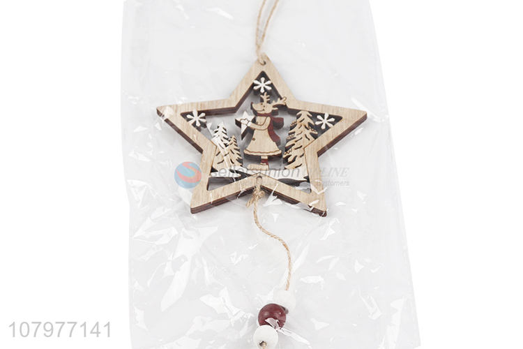 Good Sale Wooden Hanging Ornaments For Christmas Decoration