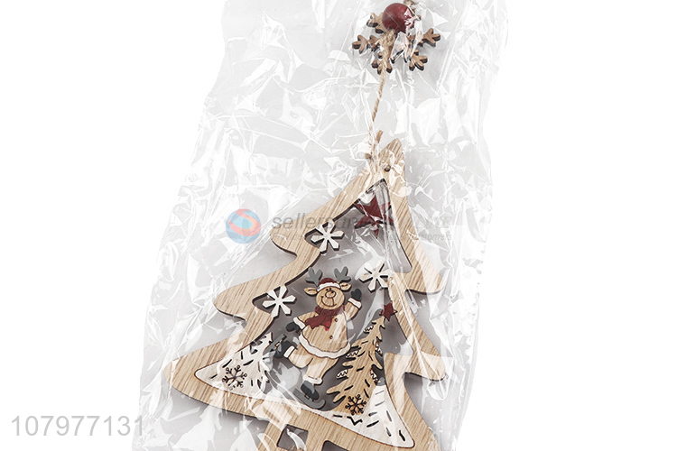 Wholesale Wooden Christmas Tree Hang Decorations Christmas Ornaments